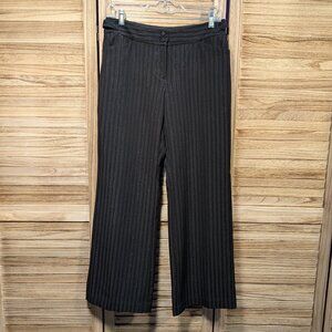 Worthington Petite Modern Fit Black Pinstripe Pants Size 6P